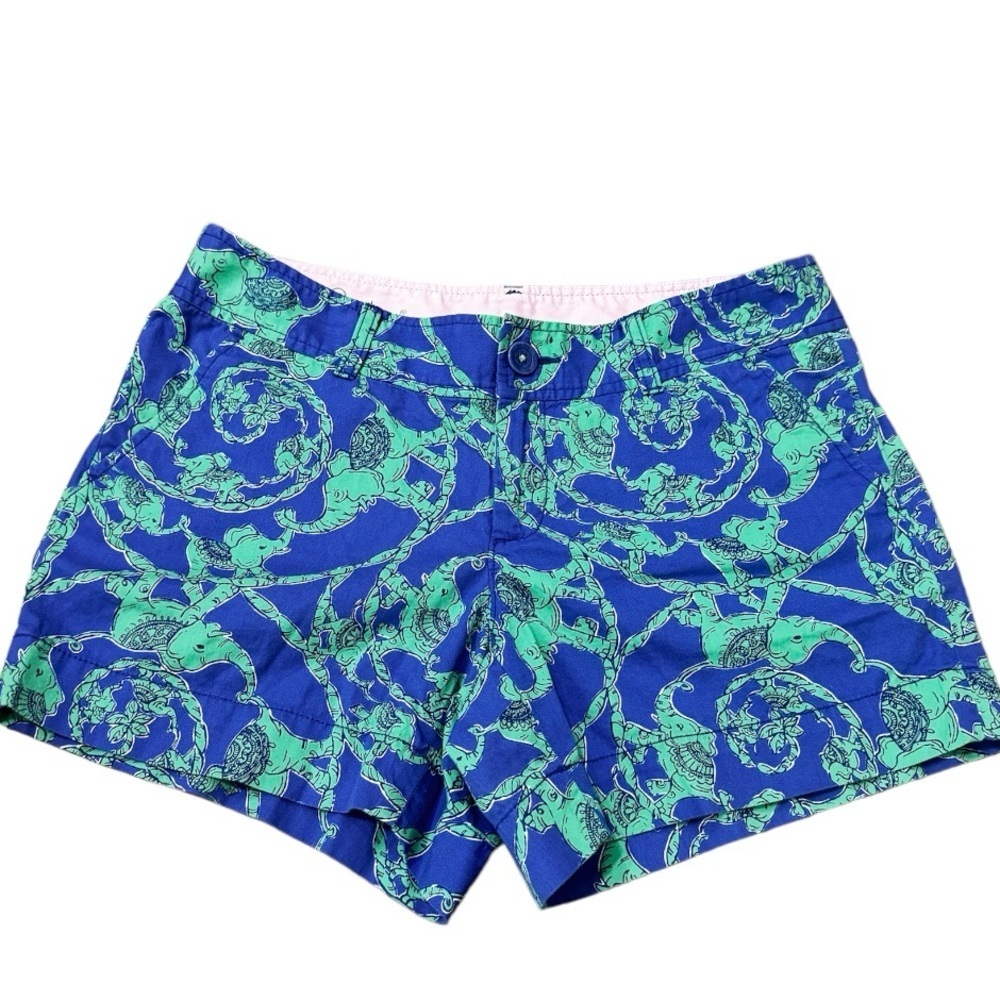 Lilly Pulitzer Blue & Green Printed Women's Shorts